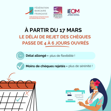 INFO FBF / Allongement du délai de rejet des chèques